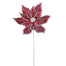 22 in Iced Poinsettia Stem - Red/White