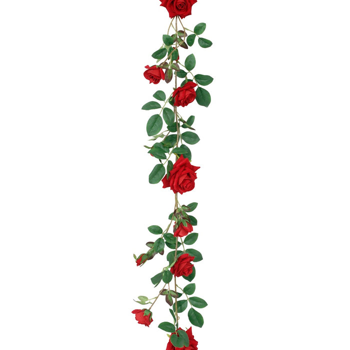 6' Rose Garland - Red