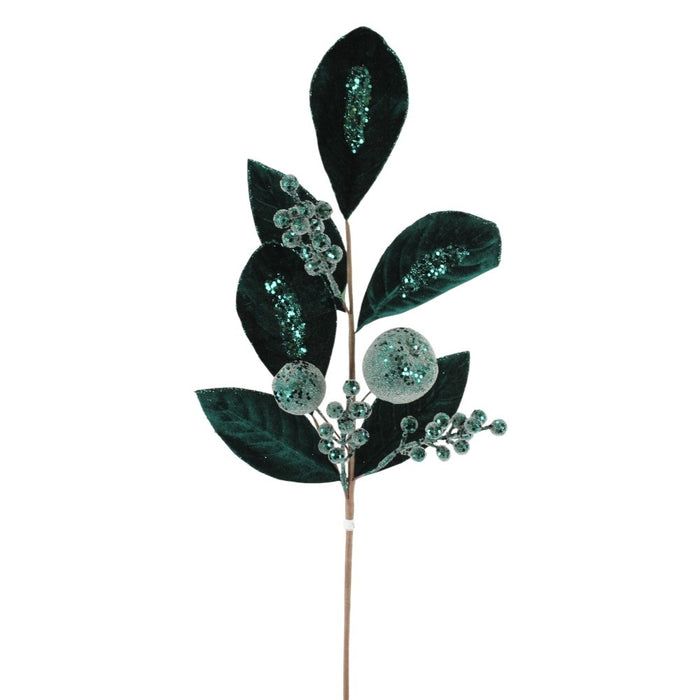 25.5 in Velvet Berry Spray - Emerald