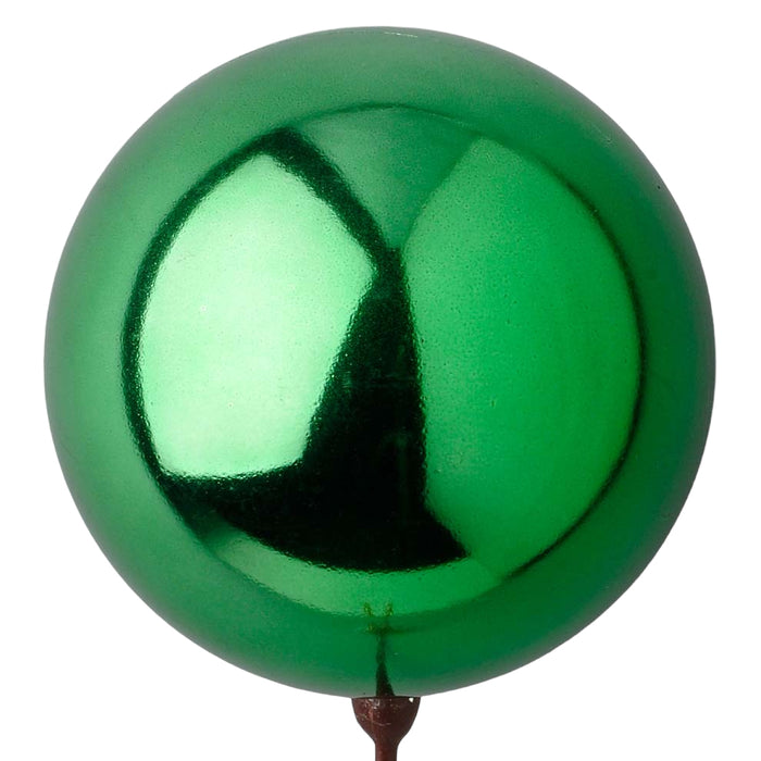 80Mm Plastic Ball On 18" Pick - Shiny Emerald