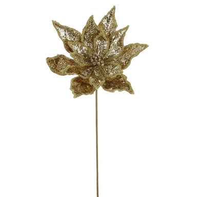 20 in Metallic Poinsettia Stem - Gold