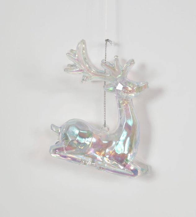 Acrylic Iridescent Sitting Deer