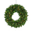 30" Vinyl Pre-Lit Winter Pine Double Wreath