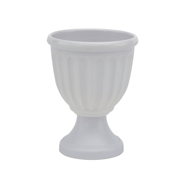 6 in Melamine Compote Fluted Urn - White