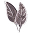 Gleaming Leaves w/Rhinestone - Silver