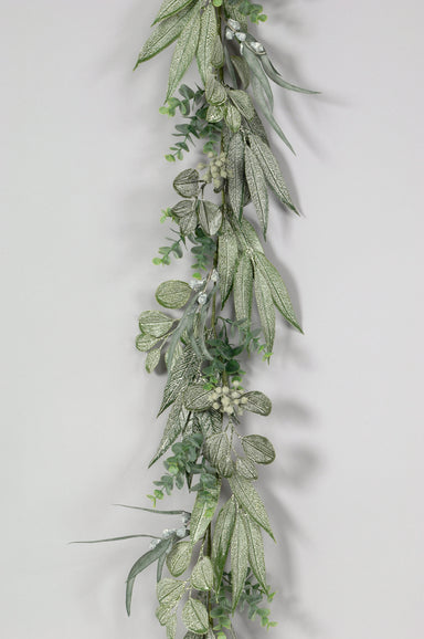 White Wash California Mixed Foliage Garland