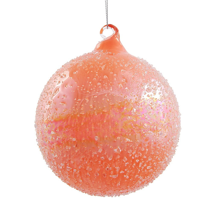 150 mm Beaded Ornament Ball - Terracotta