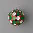 150 Mm Glitter Concave Circles Plastic Ball Ornament - Red/Green/White