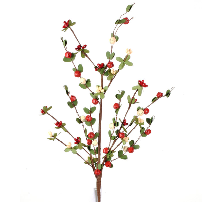 Bell Berry Spray 26" - Red/Green/Natural