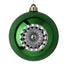 150 Mm Vintage Starburst Plastic Ball Ornament - Green/Silver