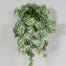26" Pvc Real Touch Scindapsis Leaf Hanging  Green/Cream