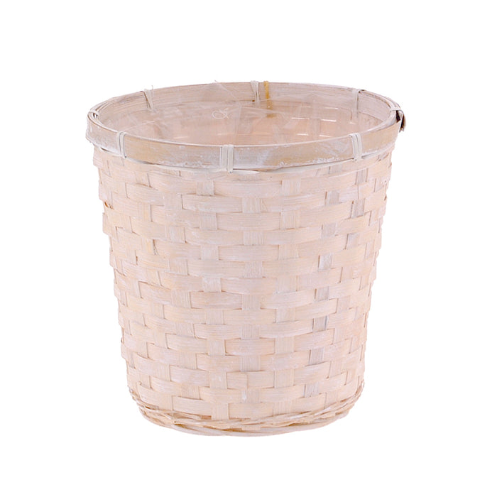 Bamboo White Washed Pot Covers