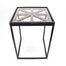 Square Metal Glass Tables- Bronze/Natural
