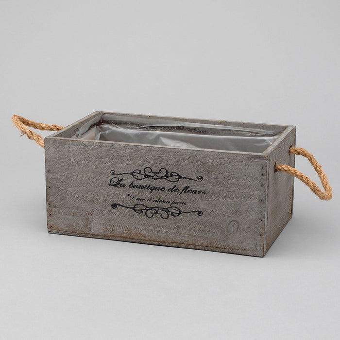 4 1/4" Rectangular Wood Box Boutique De Fleurs
