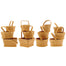 Buff Stained Woodchip Baskets - Assorted