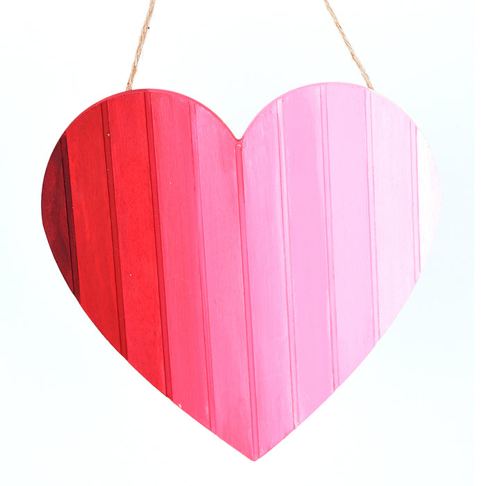 8.5" Valentine Heart - Red/Pink/White