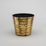 5 3/8" Ribbed Metal Pot - Antique Gold