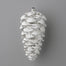 10"L Plastic Cone Ornament Silver/White