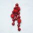 9" Tinsel Ball Drop Ornament - Red