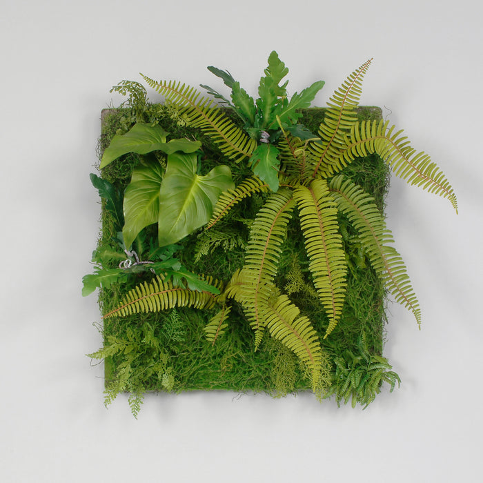 24" Fern & Mixed Foliage Styrofoam Board w/Hanger - Green
