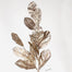 34" Glitter Magnolia Leaves Spray - Platinum
