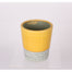 5.5" X 5" Ceramic Planter - Yellow/Grey