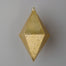 320 Mm Antique Diamond Plastic Ornament w/Glitter Edges - Gold