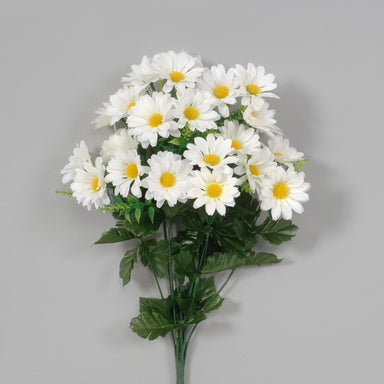 19"L Polyester Daisy Bush X 12 Cream