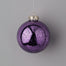 100 Mm Pearl Plastic Ball Ornament w/Hanger - Plum (4/Box)