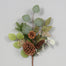 20" Pine/Leaves Spray w/Berries & Lacquered Cones