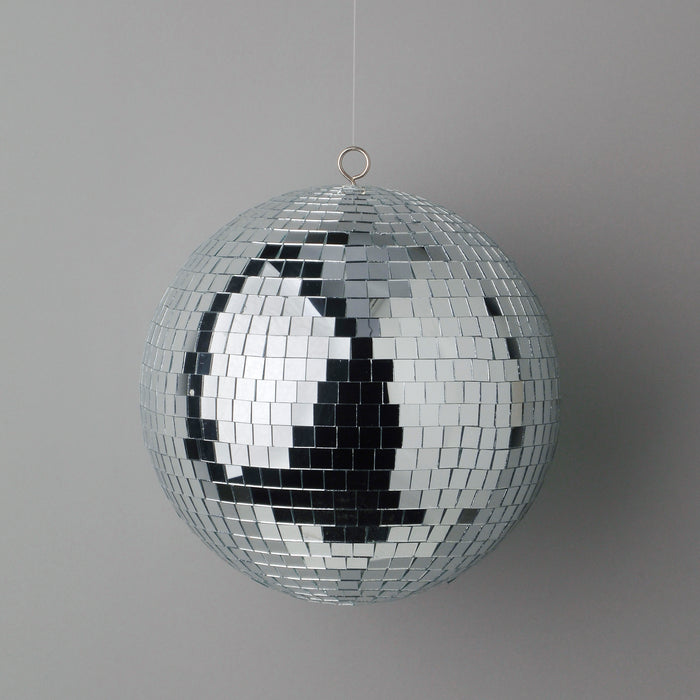 250 Mm Mirror Ball Ornament w/Hanger - Silver